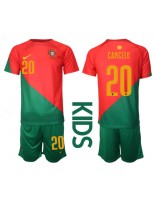 Portugalsko Joao Cancelo #20 Domácí dres pro děti MS 2022 Krátký Rukáv (+ trenýrky)
